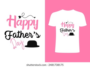 Happy fathers day T-shirt, World's best dad T-shirt design, father niche vector top trending  typography and best selling T- shirt on print. creative and simple design.