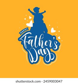 Happy Fathers Day Typographic Vector Background Design Template