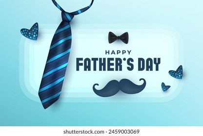 Happy Fathers Day Typographic Vector Background Design Template