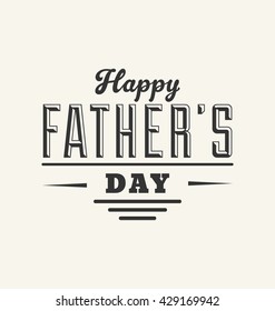 Happy Father's Day Typographic Vector Design