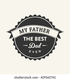 Happy Father's Day Typographic Vector Design