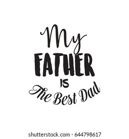 Happy Father's Day Typographic Vector Design