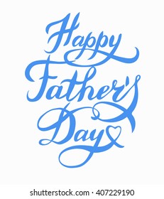 Happy Fathers Day Typographical Background. Fathers Day lettering. Hand-drawn card 