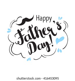 Happy Father's Day typographical background.