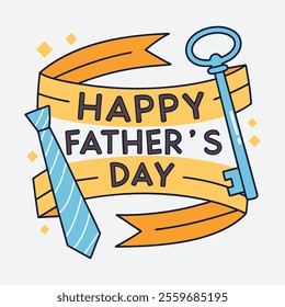 Happy father's day typography art as vector 