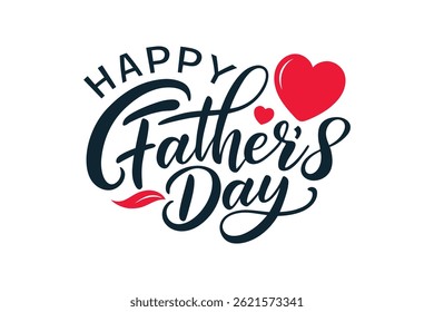 Happy Father's Day Typography Art Design 