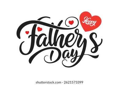 Happy Father's Day Typography Art Design 