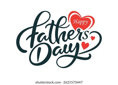 Happy Father's Day Typography Art Design 