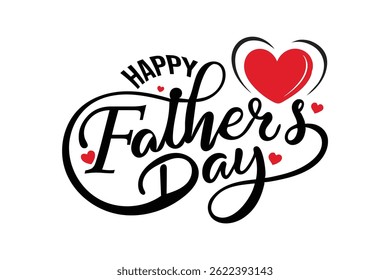 Happy Father's Day typography art Design