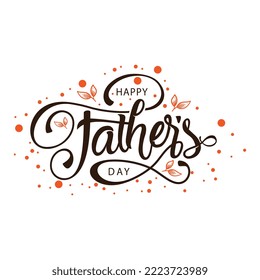 Happy Fathers Day Typography Banner. Father's Day Sale Promotion Calligraphy Poster with Doodle Necktie Poster Design | Father's Day Background | Father Day Banner Design | Father Creative Design	