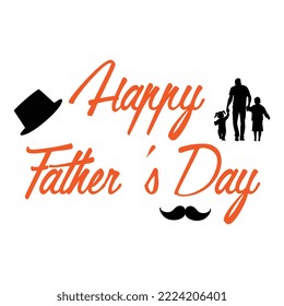 Happy Fathers Day Typography Banner. Father's Day Sale Promotion Calligraphy Poster with Doodle Necktie Poster Design | Father's Day Background | Father Day Banner Design | Father Creative Design	