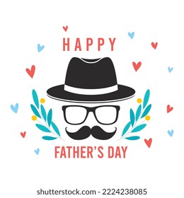 Happy Fathers Day Typography Banner. Father's Day Sale Promotion Calligraphy Poster with Doodle Necktie Poster Design | Father's Day Background | Father Day Banner Design | Father Creative Design	