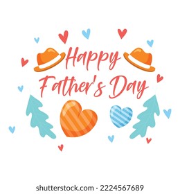 Happy Fathers Day Typography Banner. Father's Day Sale Promotion Calligraphy Poster with Doodle Necktie Poster Design | Father's Day Background | Father Day Banner Design | Father Creative Design	