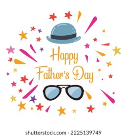 Happy Fathers Day Typography Banner. Father's Day Sale Promotion Calligraphy Poster with Doodle Necktie Poster Design | Father's Day Background | Father Day Banner Design | Father Creative Design	