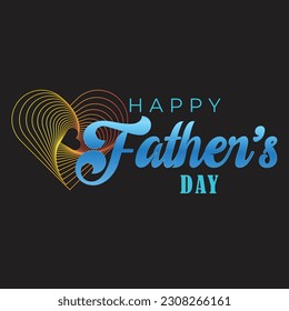 Happy Fathers Day typography banner. Father's day  calligraphy poster . Vector illustration