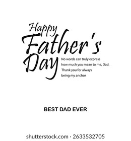 Happy Fathers Day typography banner. Father's day promotion calligraphy poster