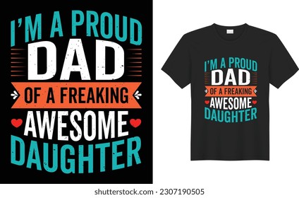 Happy Fathers day typography best T-Shirt Design vector template. Dad Lover Retro vintage, simple, gift, heart, Funny, poster, family, papa, son, Daddy graphic print ready quotes Bundle Shirts.