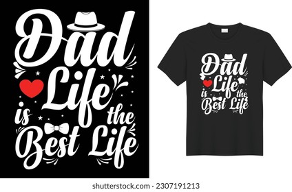 Happy Fathers day typography best T-Shirt Design vector template. Dad Lover Retro vintage, simple, gift, heart, Funny, poster, family, papa, son, Daddy graphic print ready quotes Bundle Shirts.