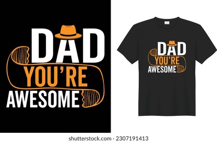 Happy Fathers day typography best T-Shirt Design vector template. Dad Lover Retro vintage, simple, gift, heart, Funny, poster, family, papa, son, Daddy graphic print ready quotes Bundle Shirts.
