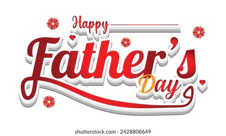 Happy fathers day typography clipart