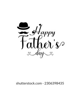 Happy father's day typography design, hand drawn lettering. Holiday lettering isolated on white background.