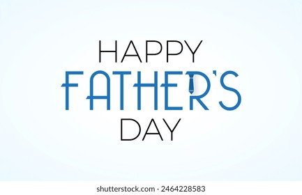 Happy father's day typography design, hand drawn lettering. Holiday lettering isolated on white background.