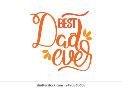 Happy Father's Day typography design, hand drawn lettering with mustache
