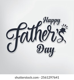 Happy Father's Day typography design .design elements for congratulation cards, social media, banners and flyers .
