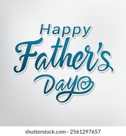 Happy Father's Day typography design .design elements for congratulation cards, social media, banners and flyers .