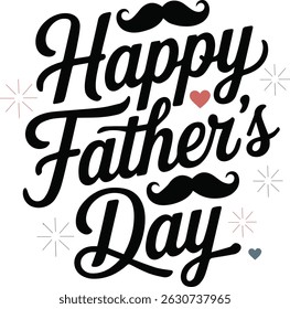 Happy Fathers Day Typography Design, Fathers Day silhouette