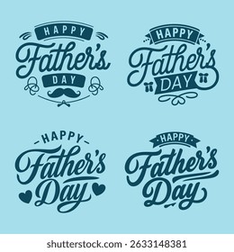 Happy Father's Day Typography design. Vector illustration