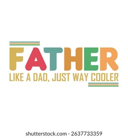 Happy Father's Day Typography Design with Hearts and Hat – Celebration Graphic for Dad