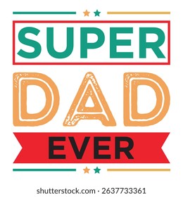 Happy Father's Day Typography Design with Hearts and Hat – Celebration Graphic for Dad