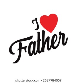 Happy Father's Day Typography Design with Hearts and Hat – Celebration Graphic for Dad	