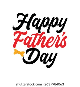 Happy Father's Day Typography Design with Hearts and Hat – Celebration Graphic for Dad	