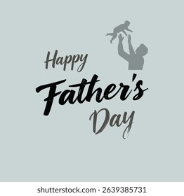 Happy father's day typography design, hand drawn lettering. Holiday lettering isolated on white background.