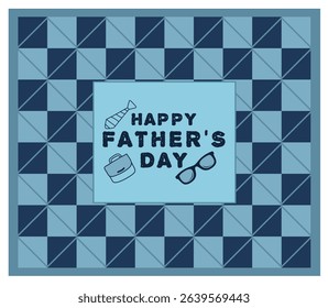 Happy Father's Day Typography Design with Hearts and Hat – Celebration Graphic for Dad	