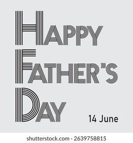 Happy Father's Day Typography Design