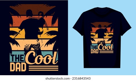 Happy Father's Day typography and graphic vintage t shirt design