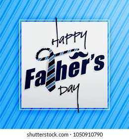 Happy Father's Day Typography Greeting Card. Vector illustration