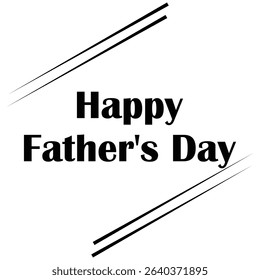 Happy Father's Day typography logo vector template