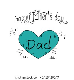 Happy Fathers Day, Typography for print or use as poster, card, flyer or T shirt