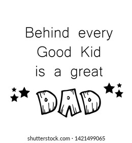 Happy Fathers Day, Typography for print or use as poster, card, flyer or T shirt