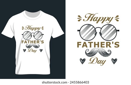 Feliz día de los padres tipografía y camiseta simbólica Diseño. Regalo del día del padre. Camiseta de Vector del día del padre feliz.