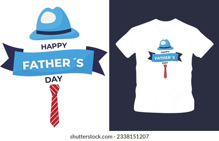 Happy fathers day typography t shirt design editable template