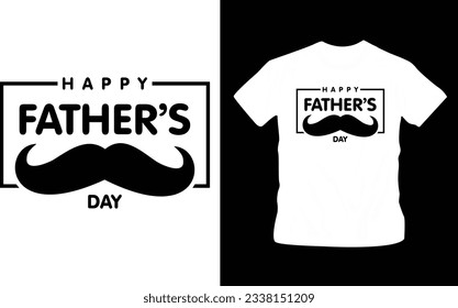 Happy fathers day typography t shirt design editable template