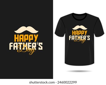 Happy Father's Day typography T shirt Design template