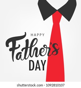 Happy Father's Day Typography Text, Vector Illustration.