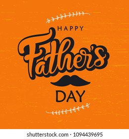 Happy Father's Day Typography Text, Retro Design.