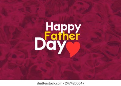 Happy Father's Day Typography Text  